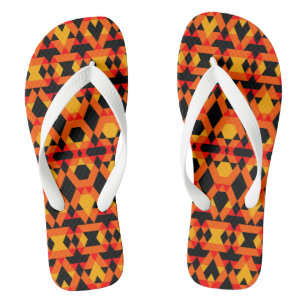 Tongs Mazipoodles Aztec Zigzag Orange
