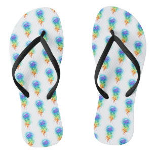 Tongs Méduse arc-en-ciel