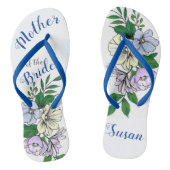 Tongs Mère de la mariée - fleurs (Semelle)