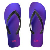 Tongs Métamorphose 2 Élégance bleue Monogramme initial (Semelle)