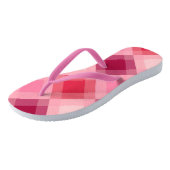 Tongs Mi-siècle mega plaid - rose et vin (Incliné)