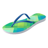 Tongs Mi-siècle méga plaid - vert jade (Incliné)