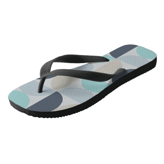 Tongs Mi-siècle moderne bleu vert et gris (Incliné)