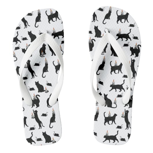 Tongs Mikitiez éffrayant bombay rat noir halloween (Semelle)