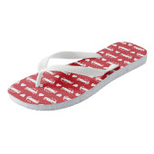 Tongs Mini Coeurs Voiture Flip Flops rouges (Incliné)