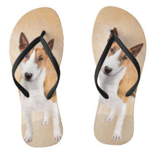 Tongs Miniature Taureau Terrier Peinture - Joli Original