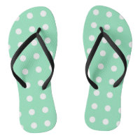 Mint Green White Dots Moderne Modèle tendance