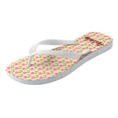 Tongs Modèle de roses rose pink (Incliné)