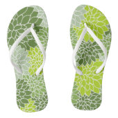 TONGS MODÈLE FLORAL EN VERT (Semelle)