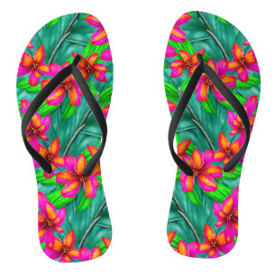 Tongs Modèle floral Paradis tropical