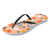 Tongs Modèle floral peint à la main-23136 (Incliné)