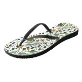 Tongs Modèle floral rêve vert (Incliné)
