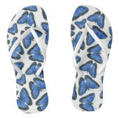 Tongs Modèle motif de papillon bleu morpho (Semelle)