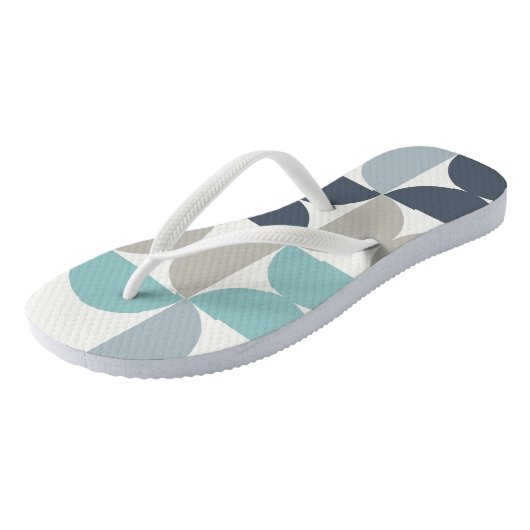 Tongs Moderne du milieu du siècle bleu vert et gris (Incliné)