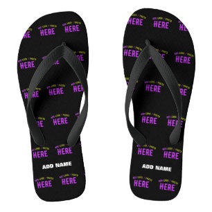 TONGS MODERNE ET MODERNE PERSONNALISABLE NOIR VÉRIFIÉ