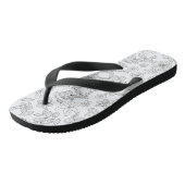 Tongs Mon design de fleurs 3 (Incliné)