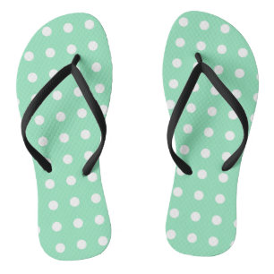 Tongs Monnaie blanche verte Modèle moderne tendance