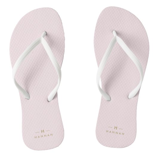 Tongs Monogram Blush | Elegant Gold Minimum (Semelle)