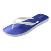 Tongs Monogramme Bleu Élégant (Incliné)