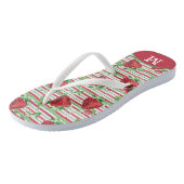 Tongs Monogramme de fraise (Incliné)