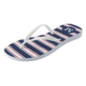 Tongs Monogramme d'été de la Marine et de la Rouge (Incliné)