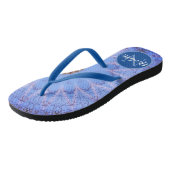 Tongs Monogramme Dreamy bleu Mandala Monogramme (Incliné)