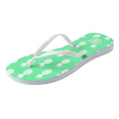 Tongs Monogramme du motif | de menthe d'ananas (Incliné)