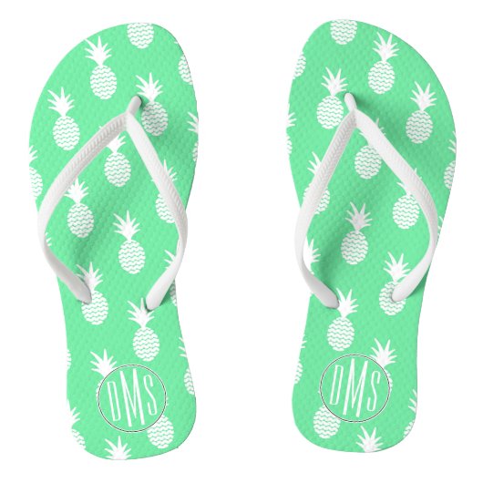Tongs Monogramme du motif | de menthe d'ananas (Semelle)