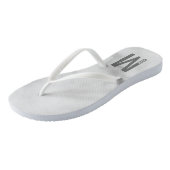 Tongs Monogramme et nom personnalisés modernes (Incliné)