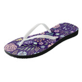 Tongs Monogramme Flore Whimsical Boho Motif Flip Flops (Incliné)