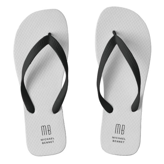 Tongs Monogramme gris moderne (Semelle)