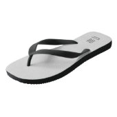 Tongs Monogramme gris moderne (Incliné)