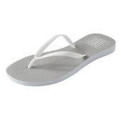 Tongs Monogramme initial | Blanc sur gris clair (Incliné)
