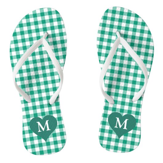 Tongs Monogramme Moderne Vérifications Vertes (Semelle)