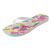 Tongs Monogramme Rainbow Diagonal Lines Motif Pop Art (Incliné)
