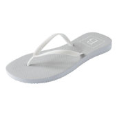 Tongs Monogramme simple gris clair (Incliné)
