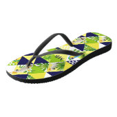 Tongs Monogramme Trendy Cockatoo Parrot Floral (Incliné)