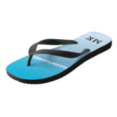 Tongs Monogramme Vagues monogrammes Vibes de plage tropi (Incliné)