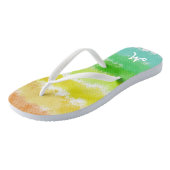 Tongs monogrammées à rayures tropicales (Incliné)
