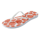 Tongs Monstera - Orange et blanc (Incliné)