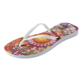 Tongs Mosaïque créative de Mandala colorée (Incliné)