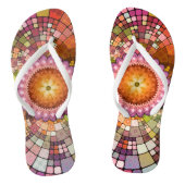 Tongs Mosaïque créative de Mandala colorée (Semelle)