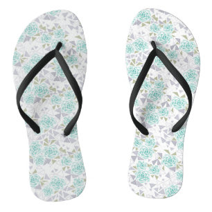 Tongs Mosaïque, fleurs