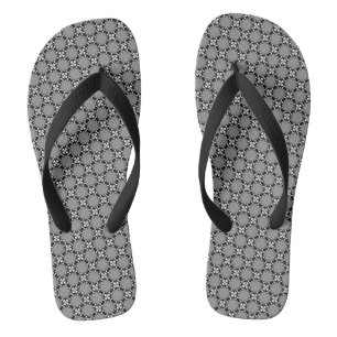 Tongs Mosaïque noire et blanche