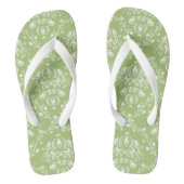 Tongs Moss Green Damask (Semelle)