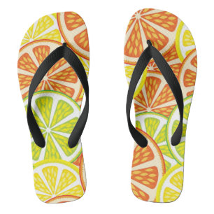 Tongs Motif 2 d'agrume