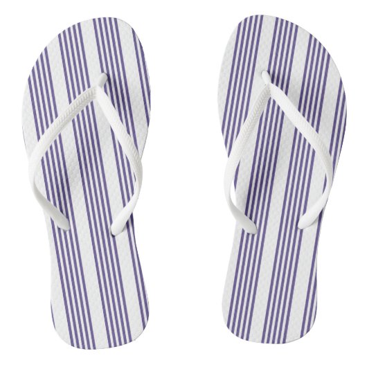 Tongs Motif à cinq bandes Ultra violet et blanc (Semelle)