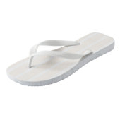 Tongs Motif à cinq rayures beige et blanc (Incliné)