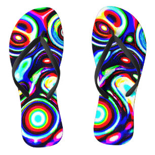 Tongs Motif à impulsion néon vibrant