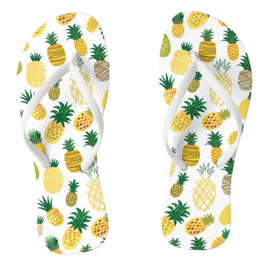 Tongs Motif à la mode d'ananas (Semelle)